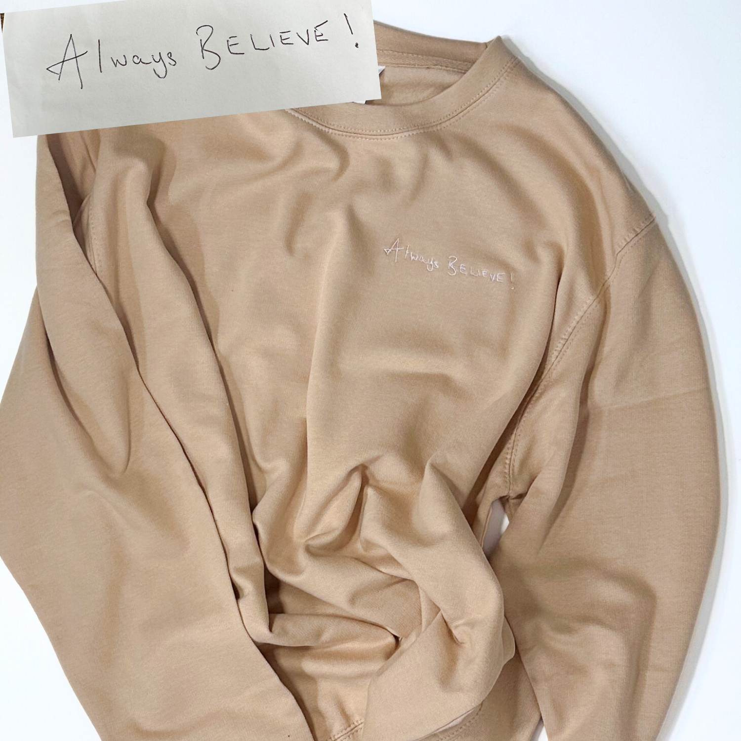 Customised sweater with heartfelt handwriting. Your cherished message transformed into wearable art. Share your story with this sentimental piece, handcrafted with care. A truly unique and meaningful garment that holds special significance